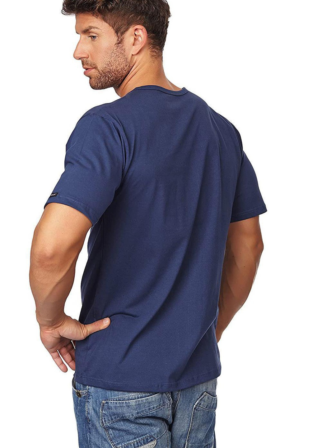 Синяя футболка мужская new джинсовый 201 Cornette