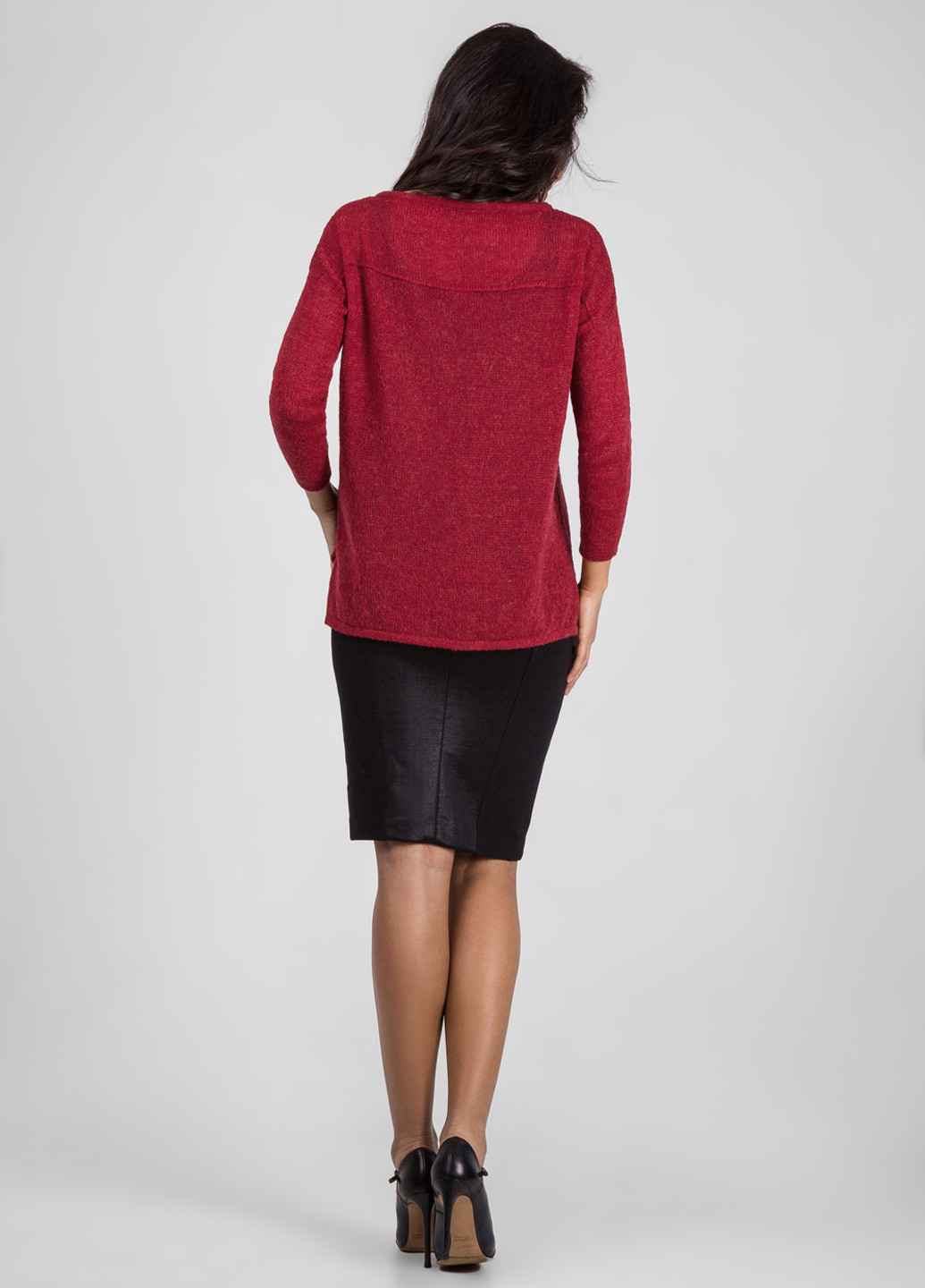 Темно-червоний демісезонний комплект (пуловер, майка) Triko Bakh