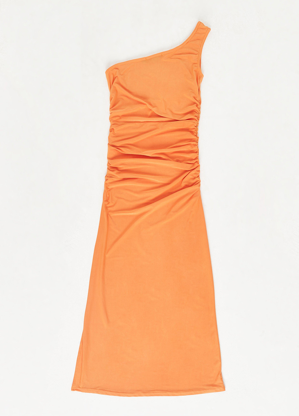 Оранжевое кэжуал платье с открытыми плечами Missguided однотонное