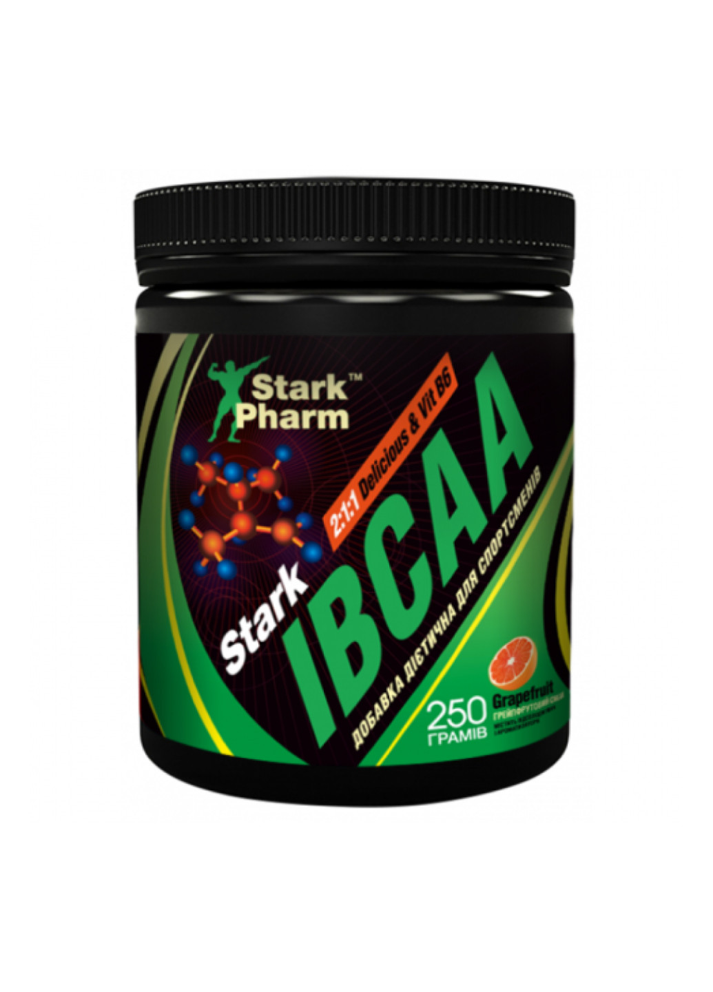 Комплекс аминокислот для набора мышечной массы Stark BCAA 2-1-1/Vit B6 - 250g Grapefruit Stark Pharm (254805185)