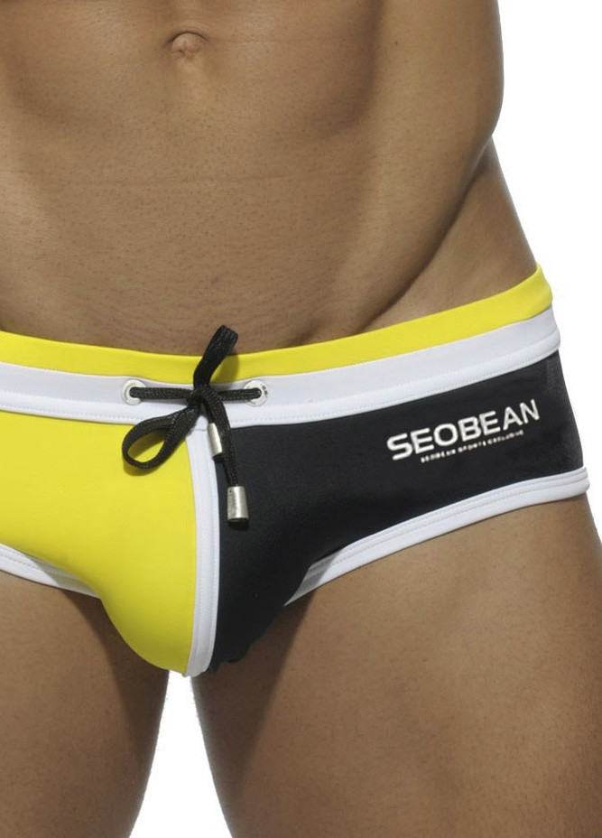 Мужские желтые пляжные мужские плавки Seobean