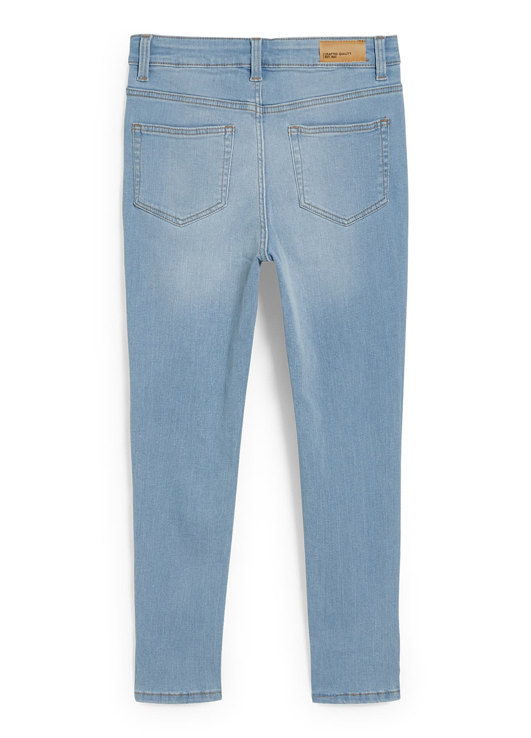 Голубые летние зауженные джинсы C&A