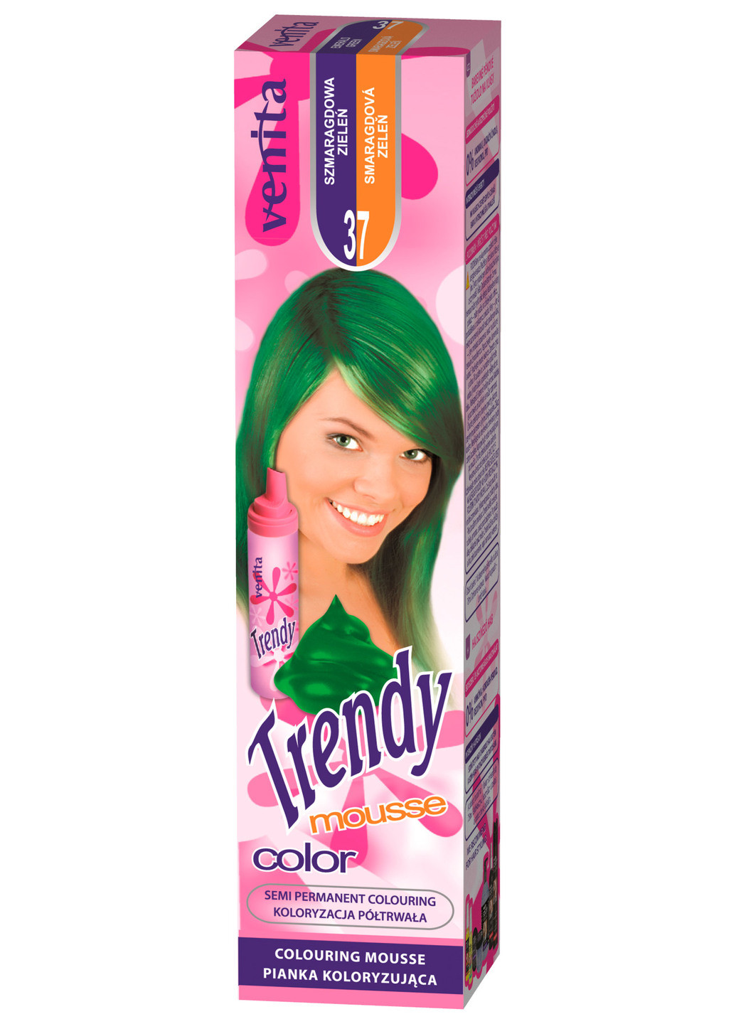 Фарбуючий мус для волосся Trendy Color Mousse №37 Смарагдова зелень Venita (202165124)