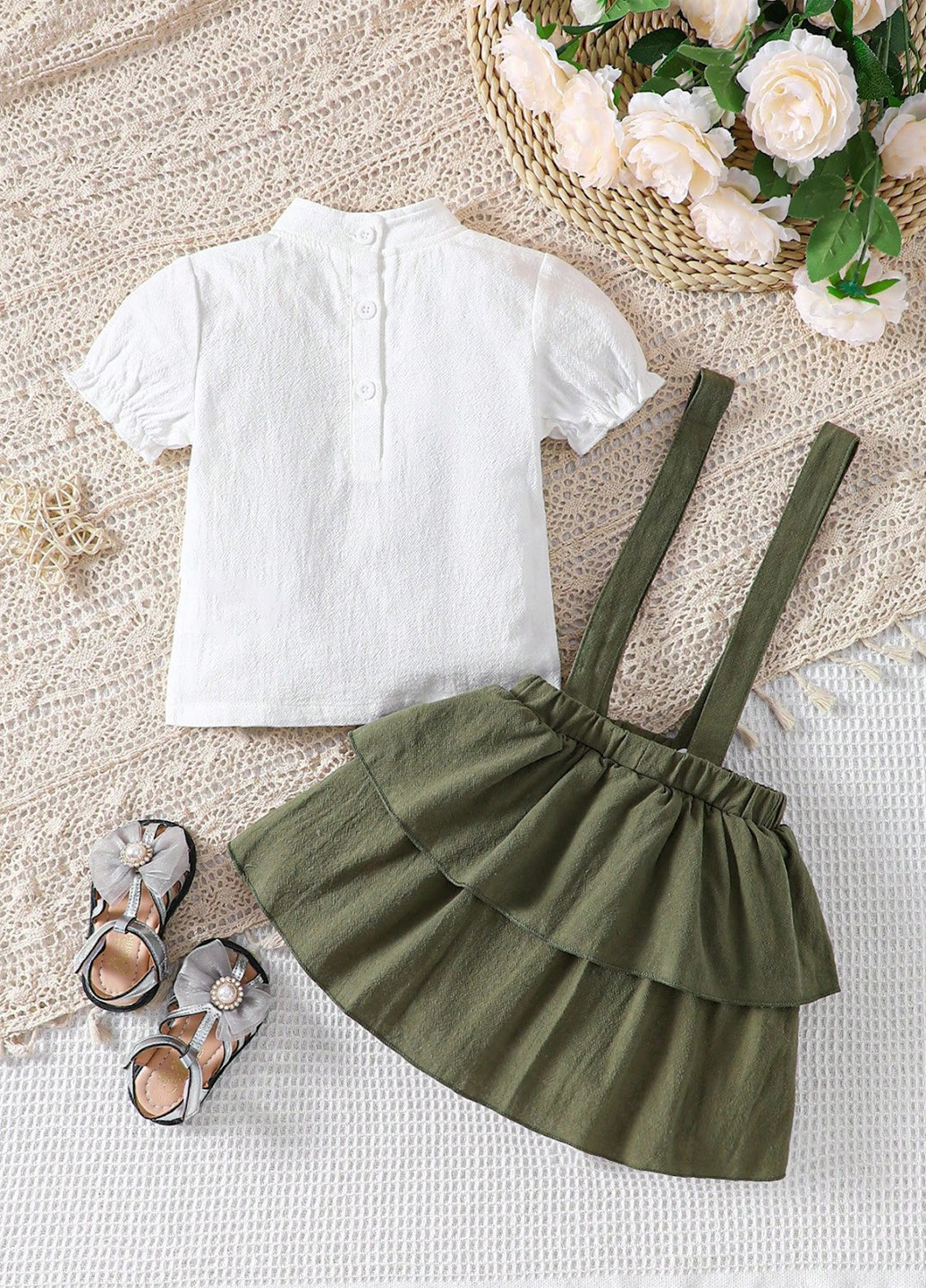 Комбинированный летний комплект (блуза, юбка) SHEIN