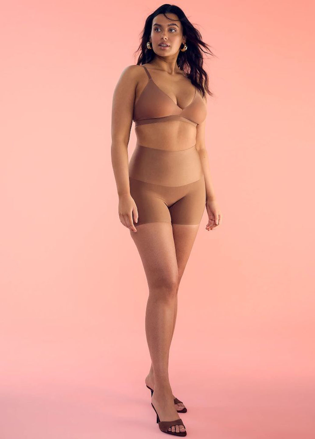 Темно-бежевий безшовний бюстгальтер Victoria's Secret без кісточок еластан