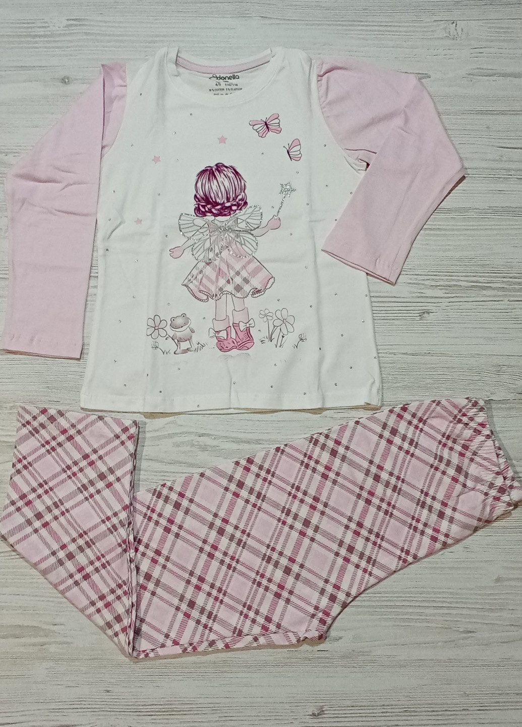Розовая всесезон пижама для девочки, Donella