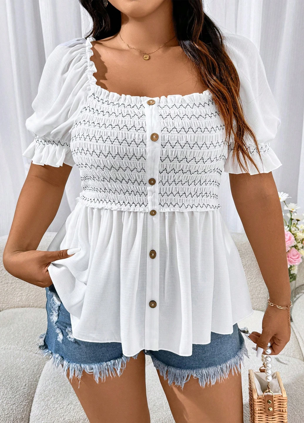 Белая блуза SHEIN