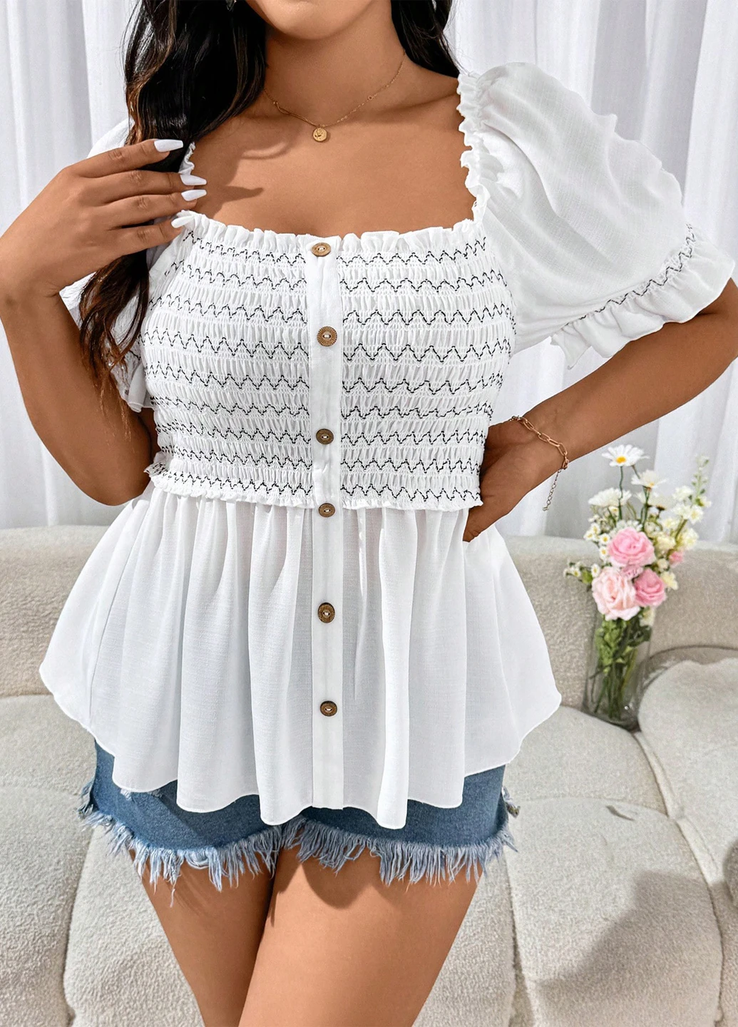 Белая блуза SHEIN