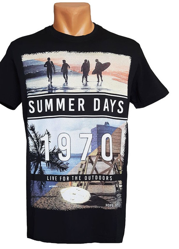 Чорна футболка чоловічі Hope