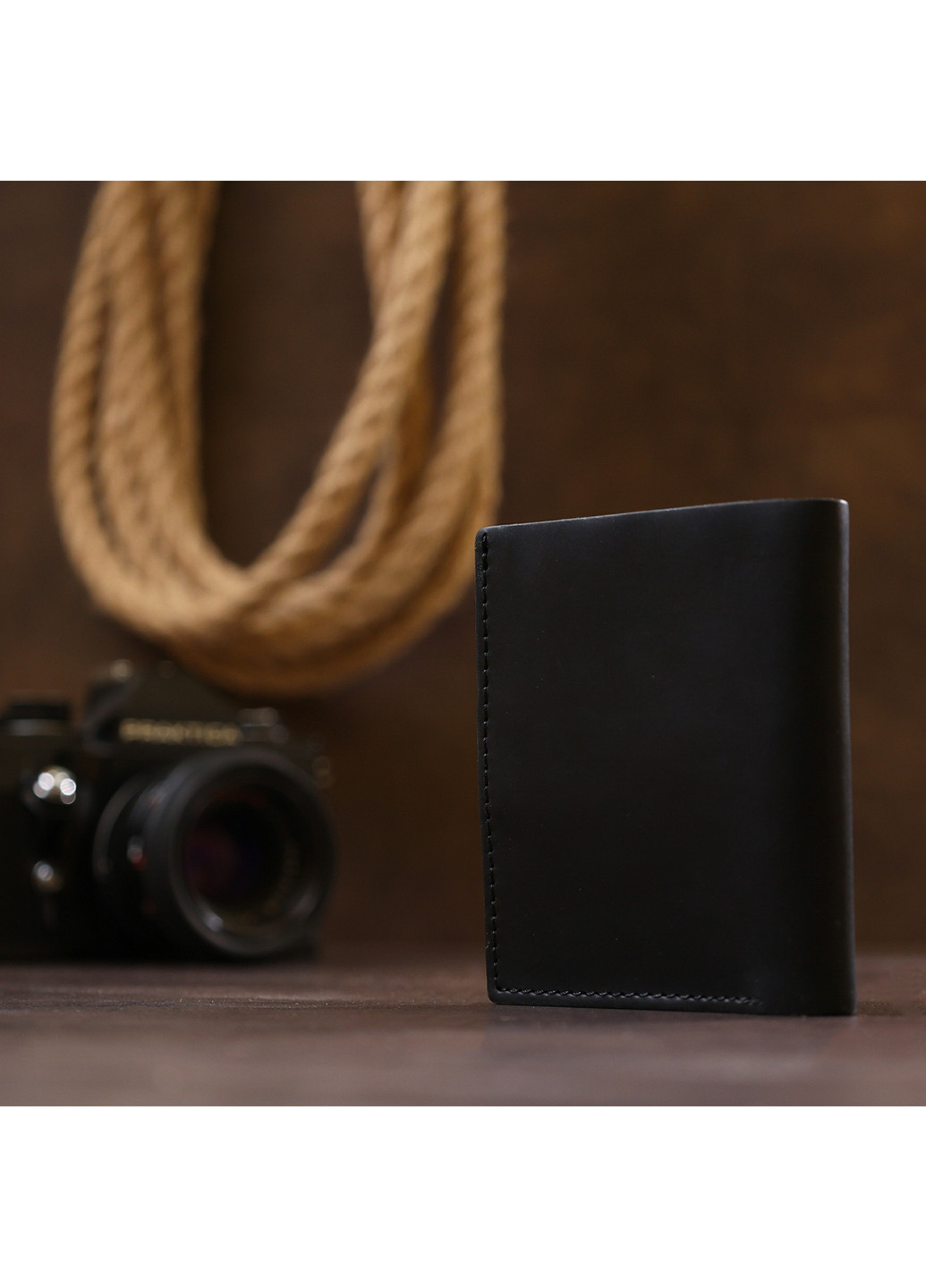 Мужское кожаное портмоне 8,5х10х1 см Shvigel (253491440)