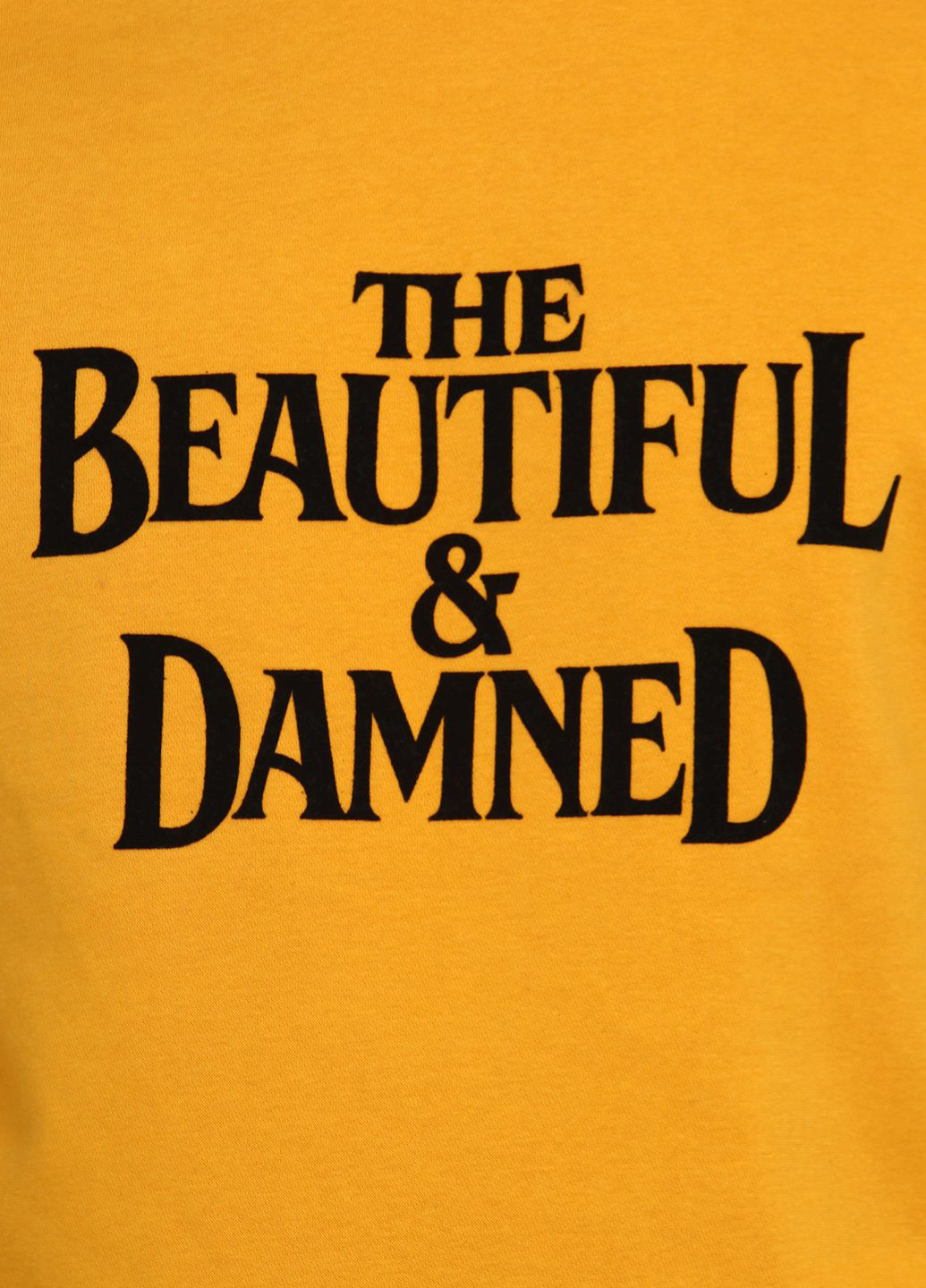 Свитшот H&M - Прямой крой надпись желтый кэжуал трикотаж, хлопок - (207307222)