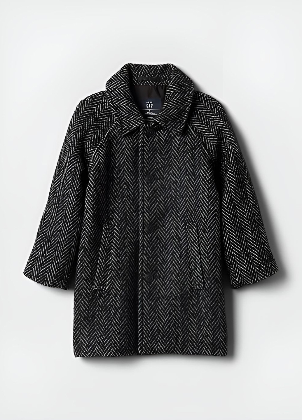 Серое демисезонное Пальто однобортное Gap