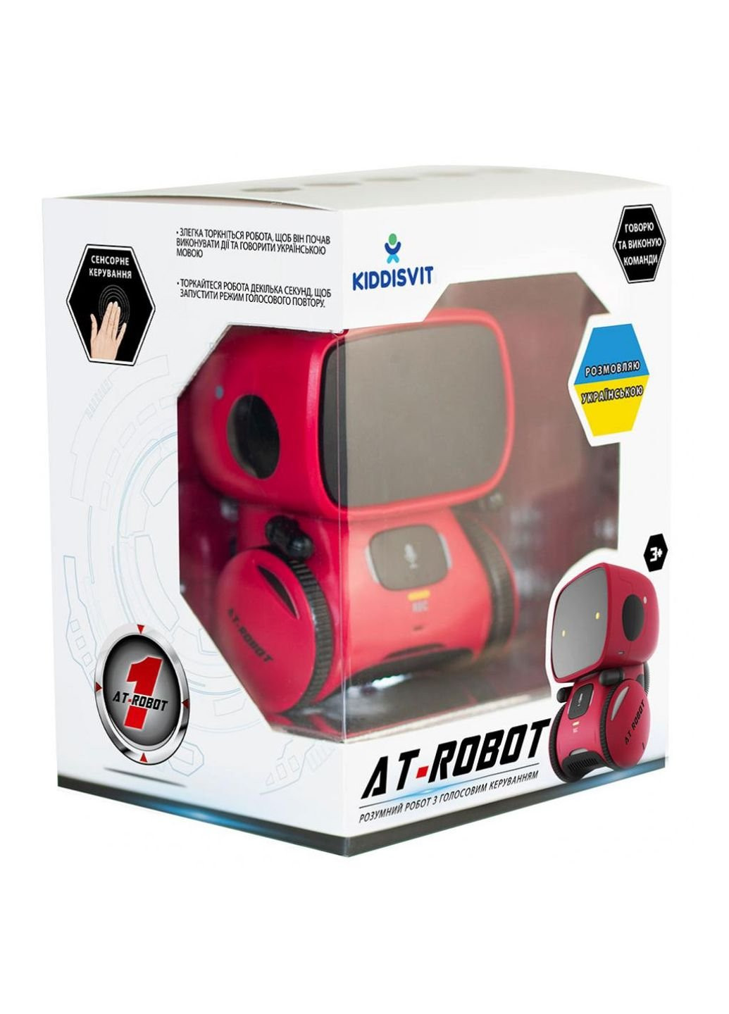Интерактивная игрушка робот з голосовим управлінням красный, укр (AT001-01-UKR) AT-Robot (252148051)