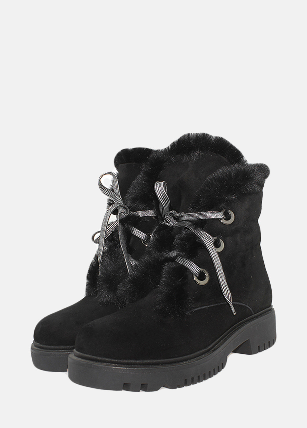 Зимние ботинки re2371-11 черный El passo из натуральной замши