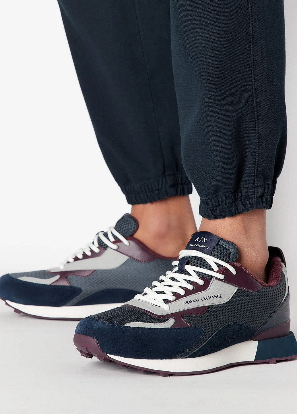 Синие кэжуал демисезонные карго брюки Armani Exchange