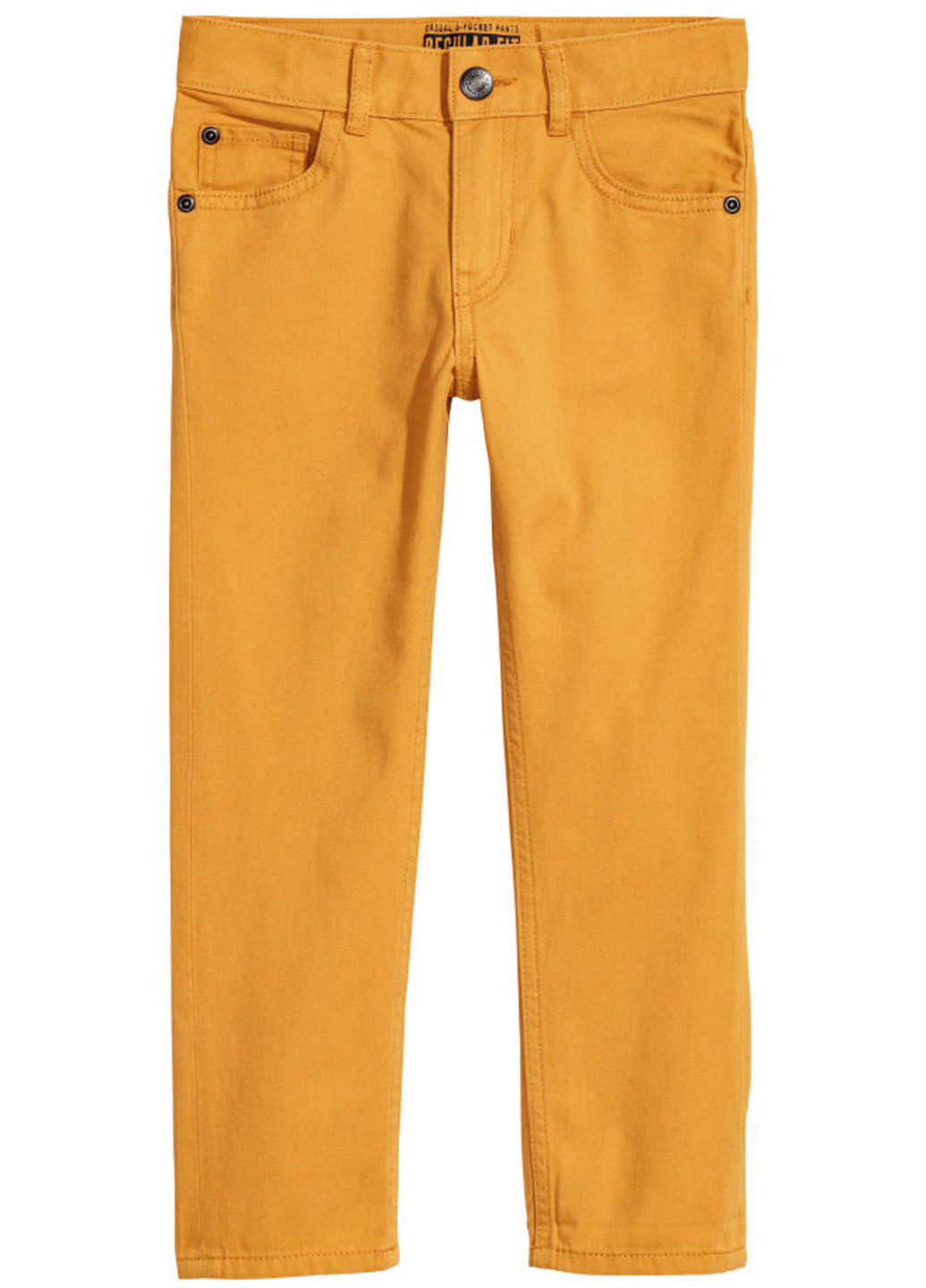 Оранжевые демисезонные со средней талией джинсы H&M