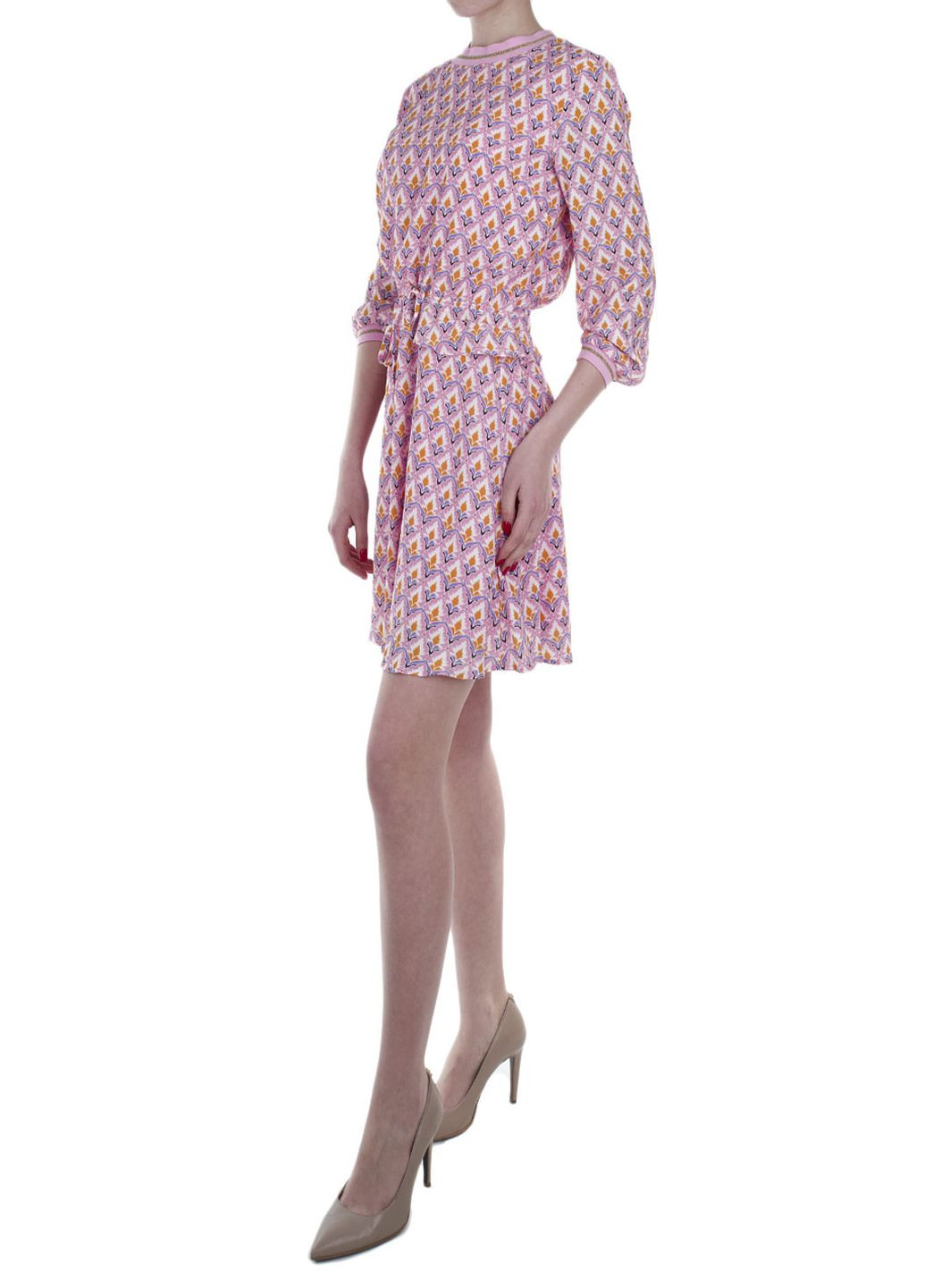 Розовое кэжуал платье Rich & Royal с цветочным принтом