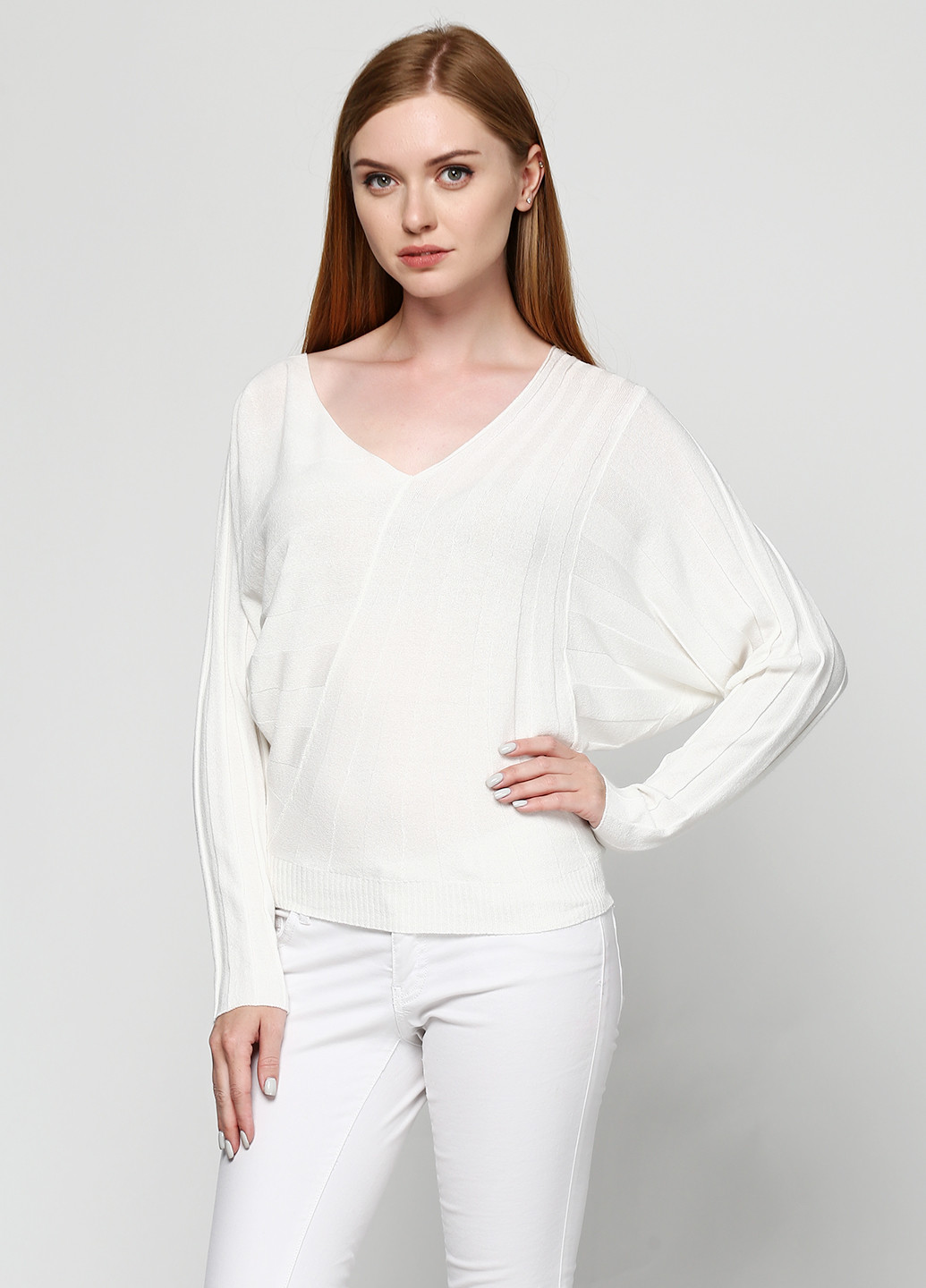 Білий демісезонний пуловер пуловер Oblique