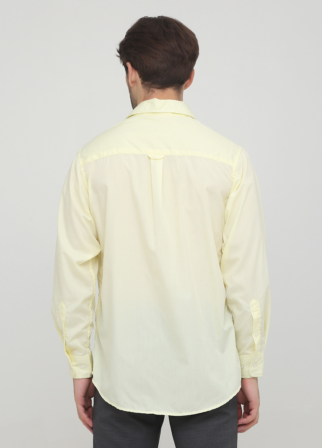 Светло-желтая кэжуал рубашка однотонная Lee Cooper