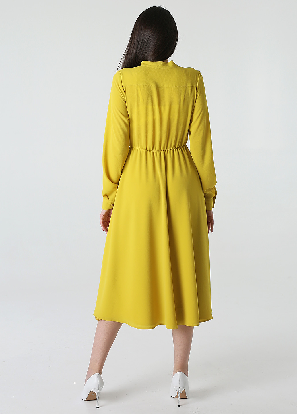 Жовтий ділова сукня кльош Matkovska Design однотонна