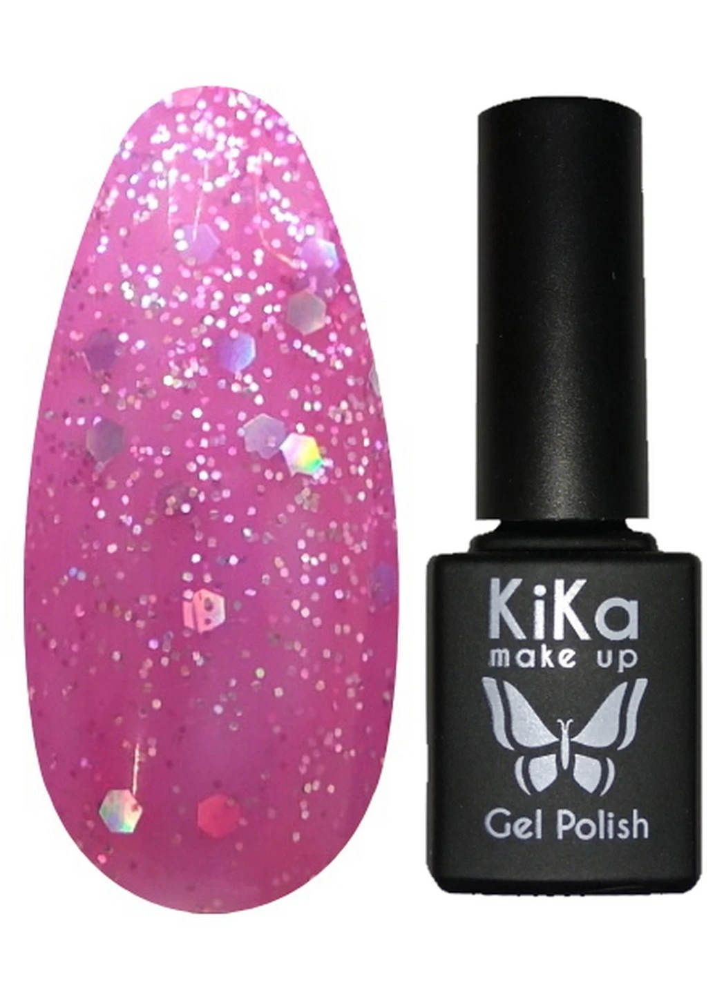 Гель-лак № 125 з блискітками 8,5 мл Kika (225254270)