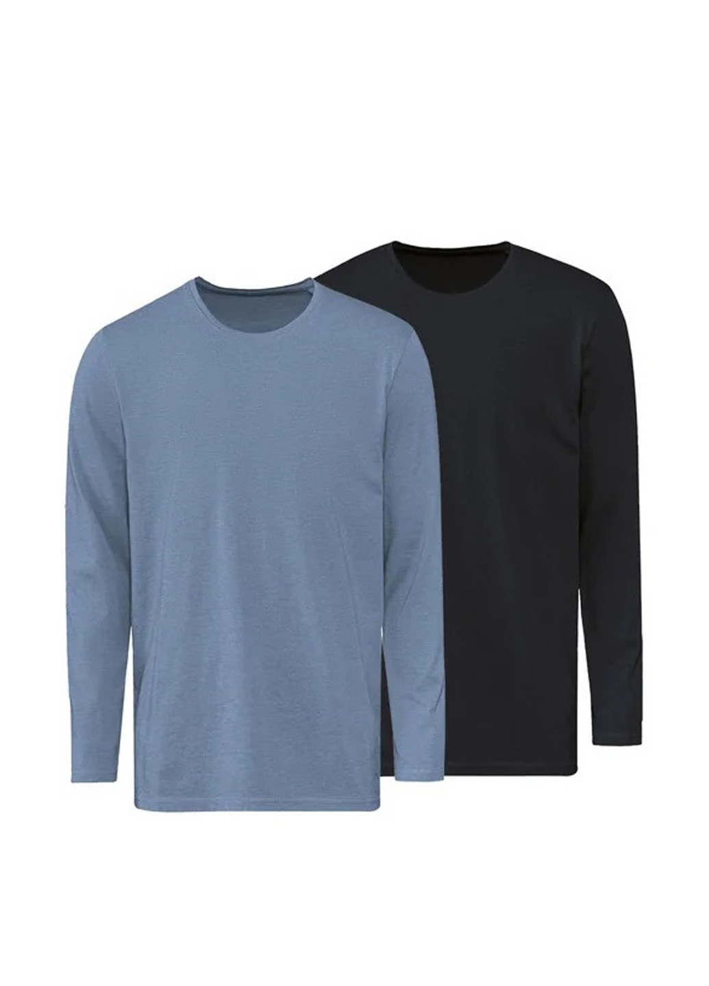 Лонгслів (2 шт.) Livergy однотонний комбінований кежуали бавовна, трикотаж