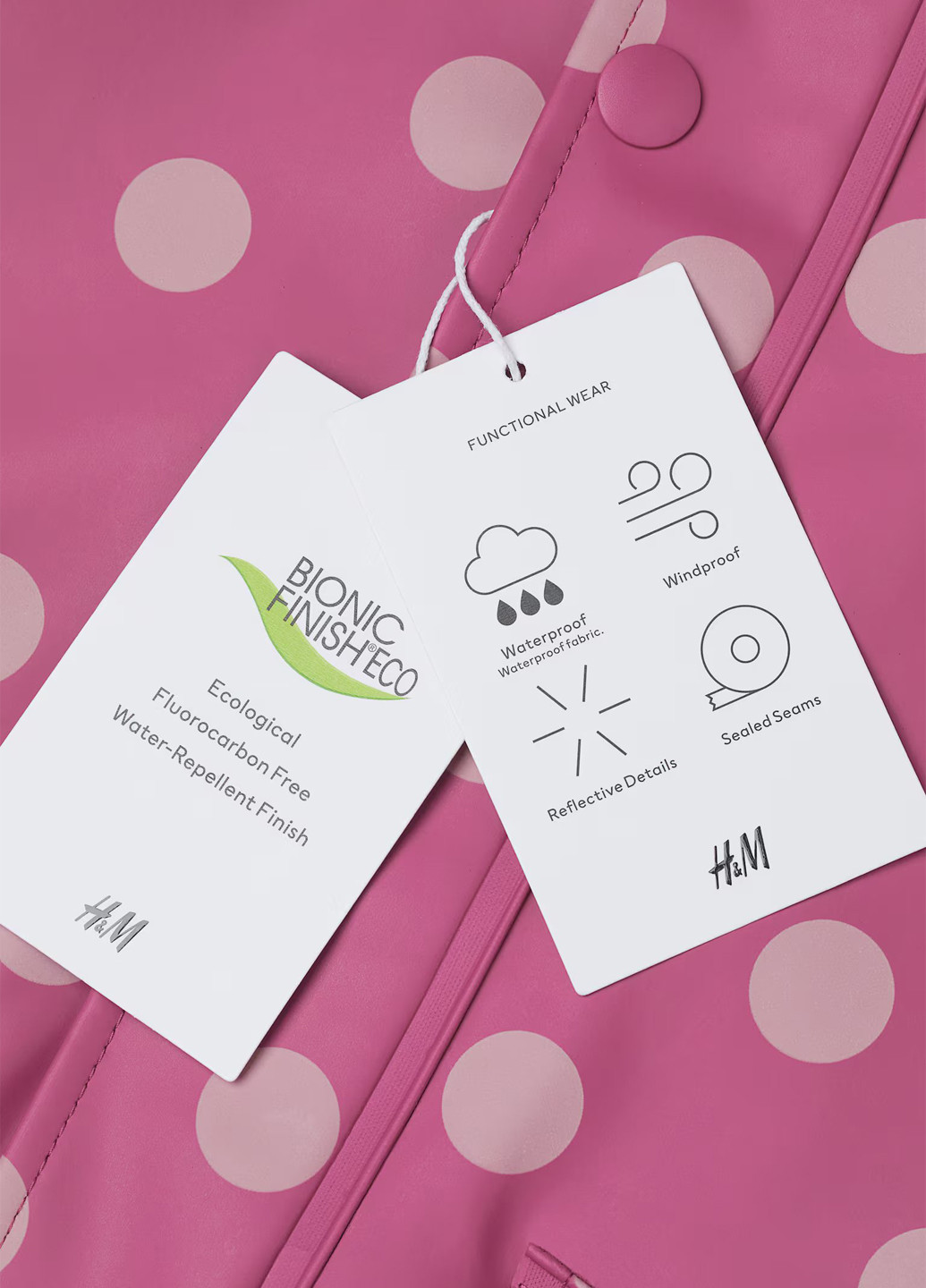 Червона демісезонна куртка дощовик H&M