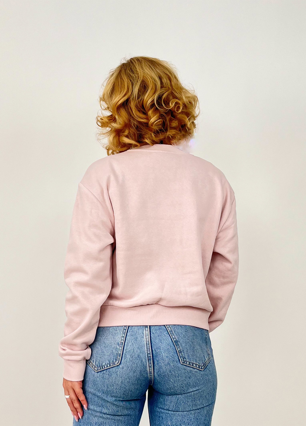 Пудровий світшот H&M напис без декору (301194308)