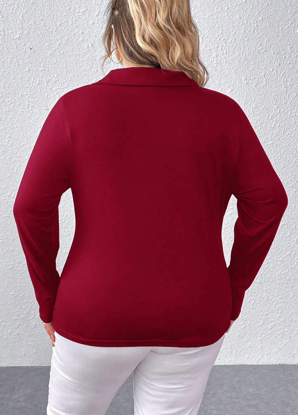 Бордовая блуза SHEIN