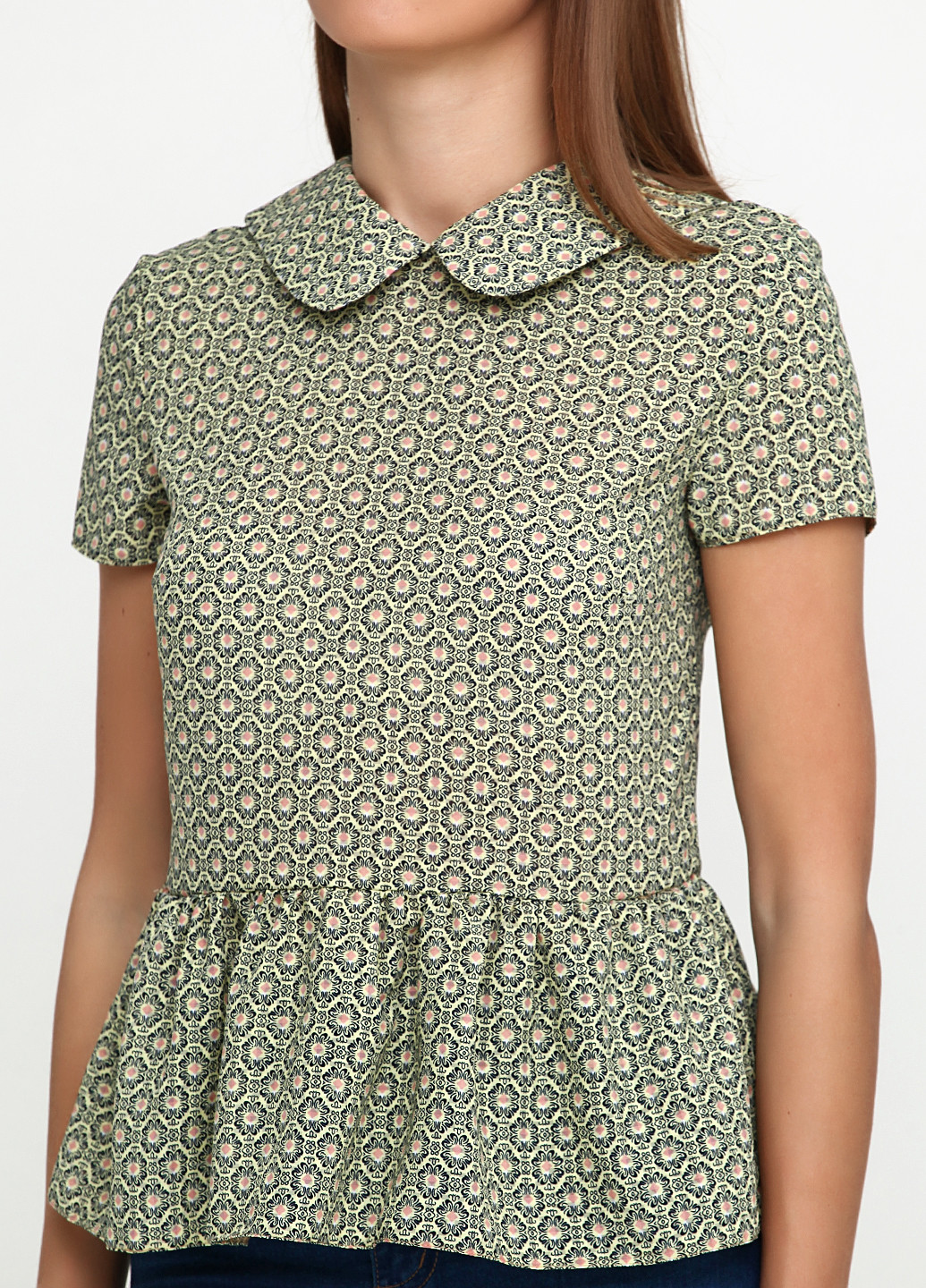 Оливково-зелена літня блуза ANVI
