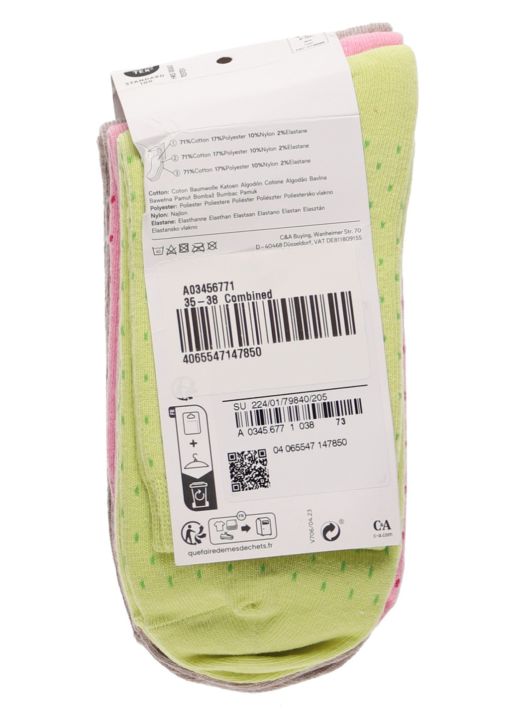 Комбіновані шкарпетки (3 пари) C&A малюнки (353307634)