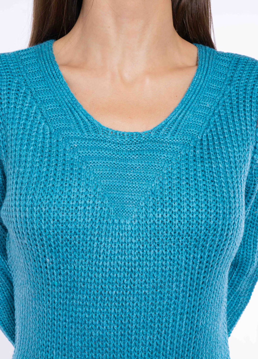 Бірюзовий демісезонний пуловер пуловер Time of Style