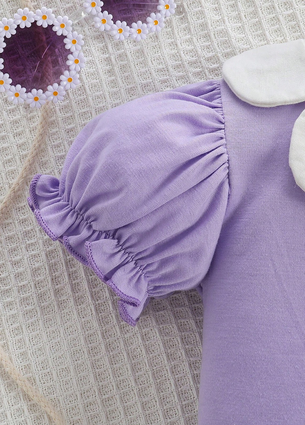 Сиреневый летний костюм (блуза, шорты) SHEIN