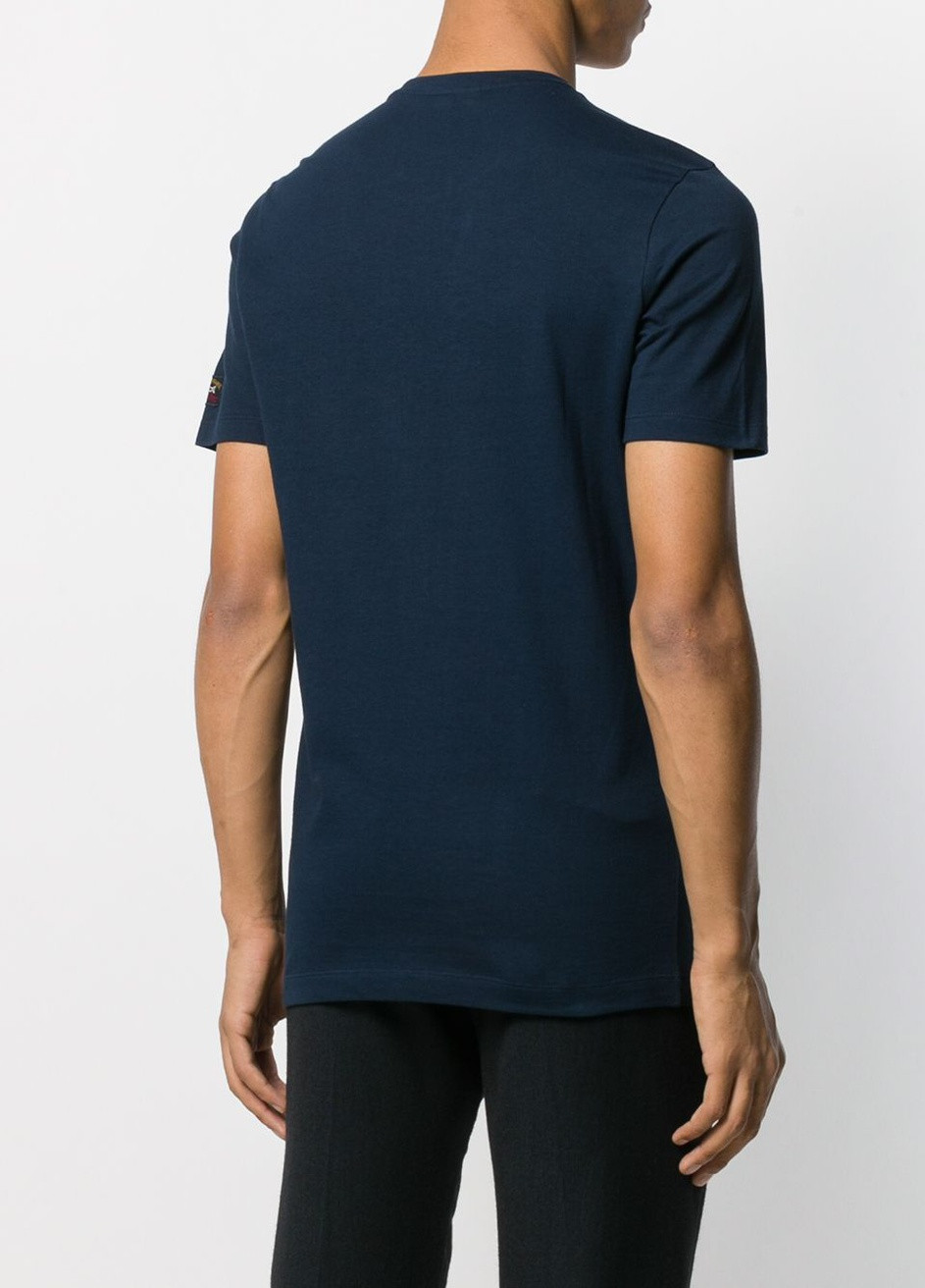 Темно-синяя футболка мужская embroidered flag t-shirt Paul & Shark