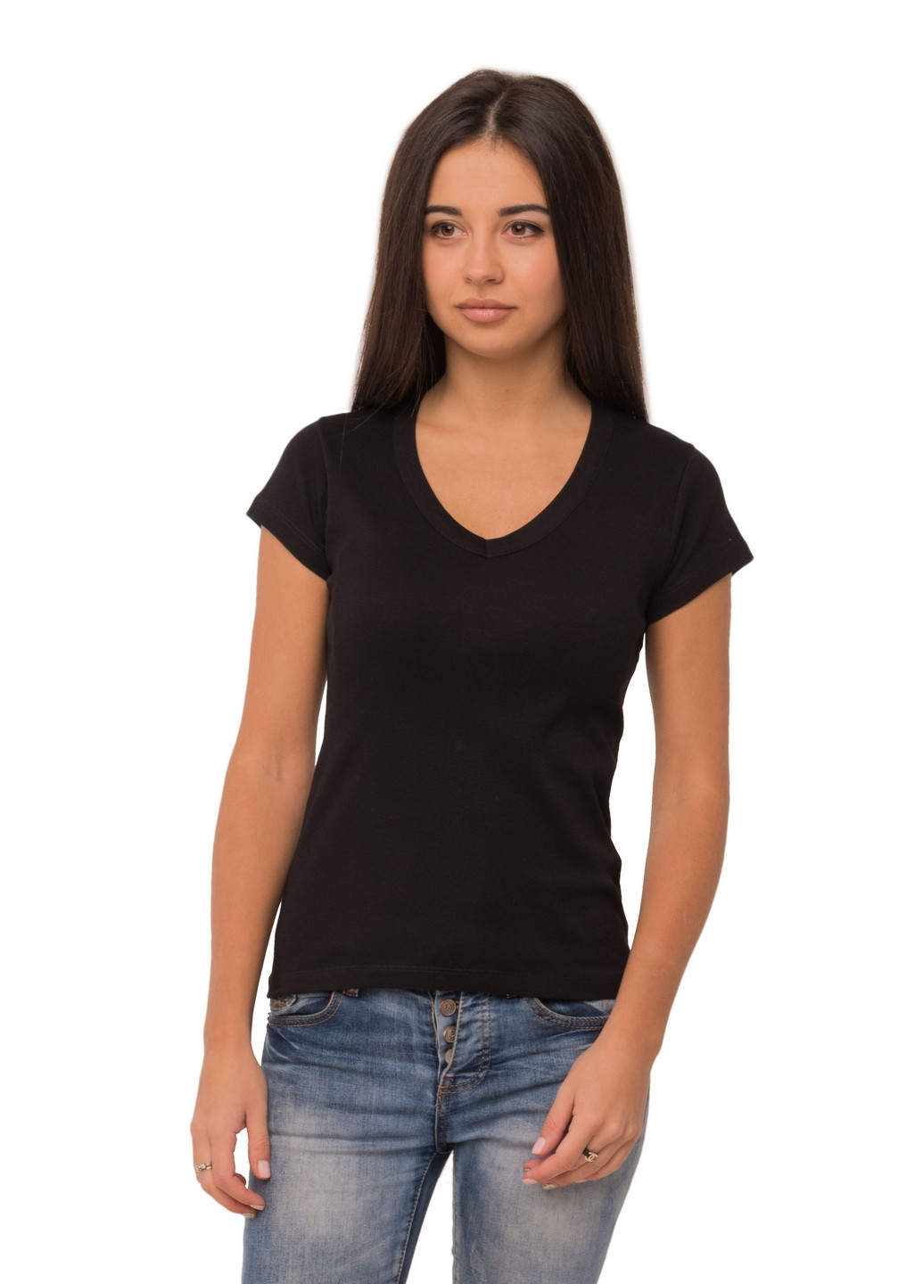 Чорна всесезон футболка жіноча Наталюкс 21-2369