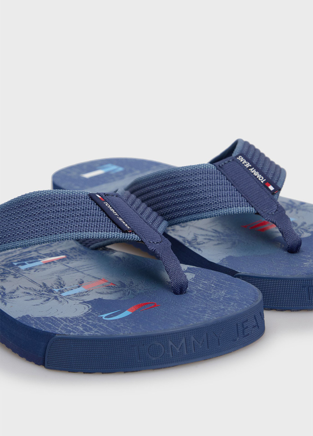 Синие пляжные, кэжуал вьетнамки Tommy Jeans