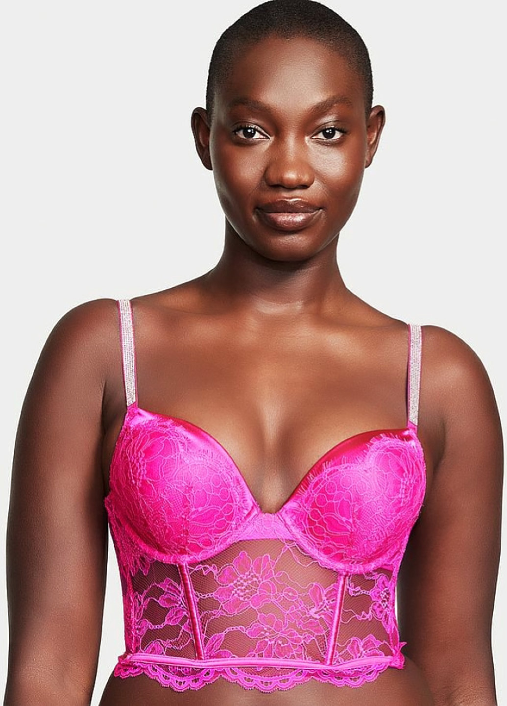 Розовый демисезонный комплект (бюстгальтер, трусики) Victoria's Secret