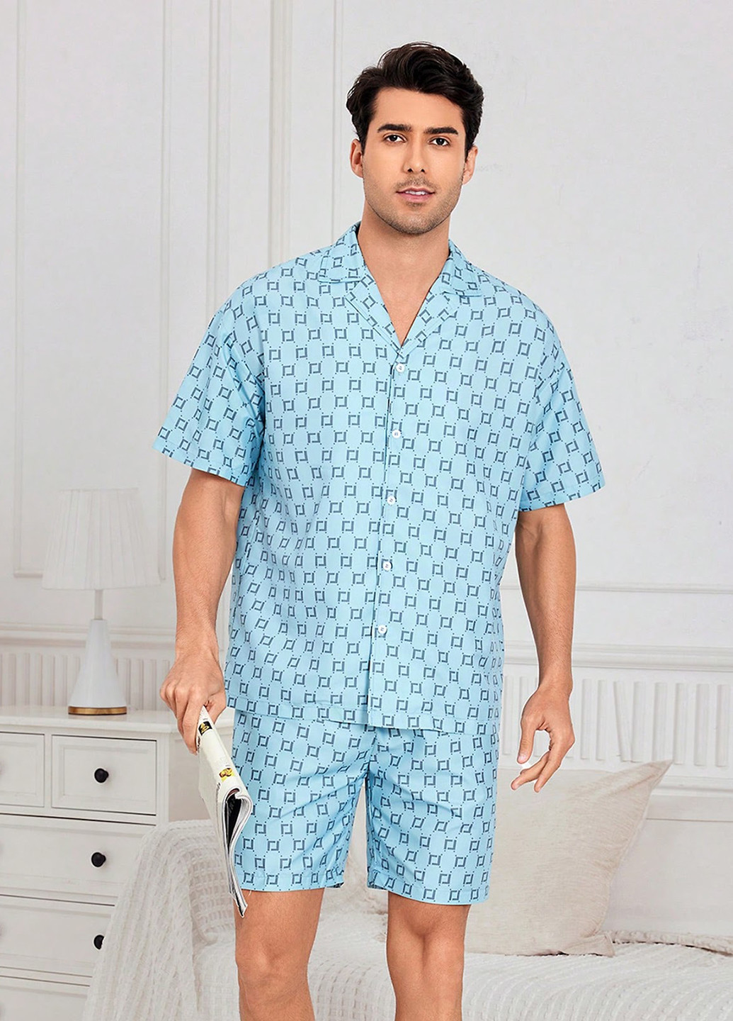 Пижама (рубашка, шорты) SHEIN (322849499)