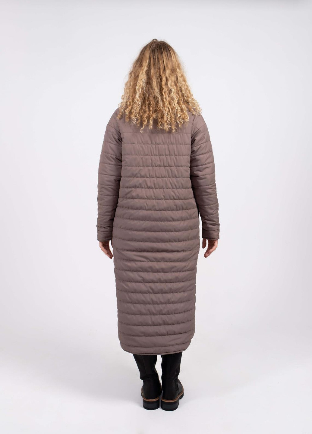Коричневая зимняя женская двухсторонняя куртка Feel and Fly Bethany LONG Brown/Ivory