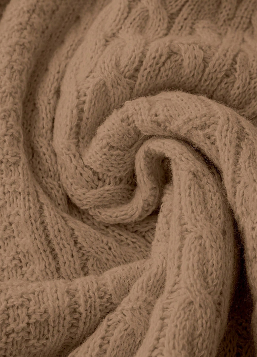 Світло-коричнева кежуал сукня сукня светр SHEIN однотонна