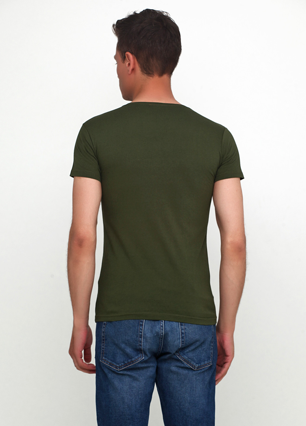 Оливково-зеленая футболка Dinersi