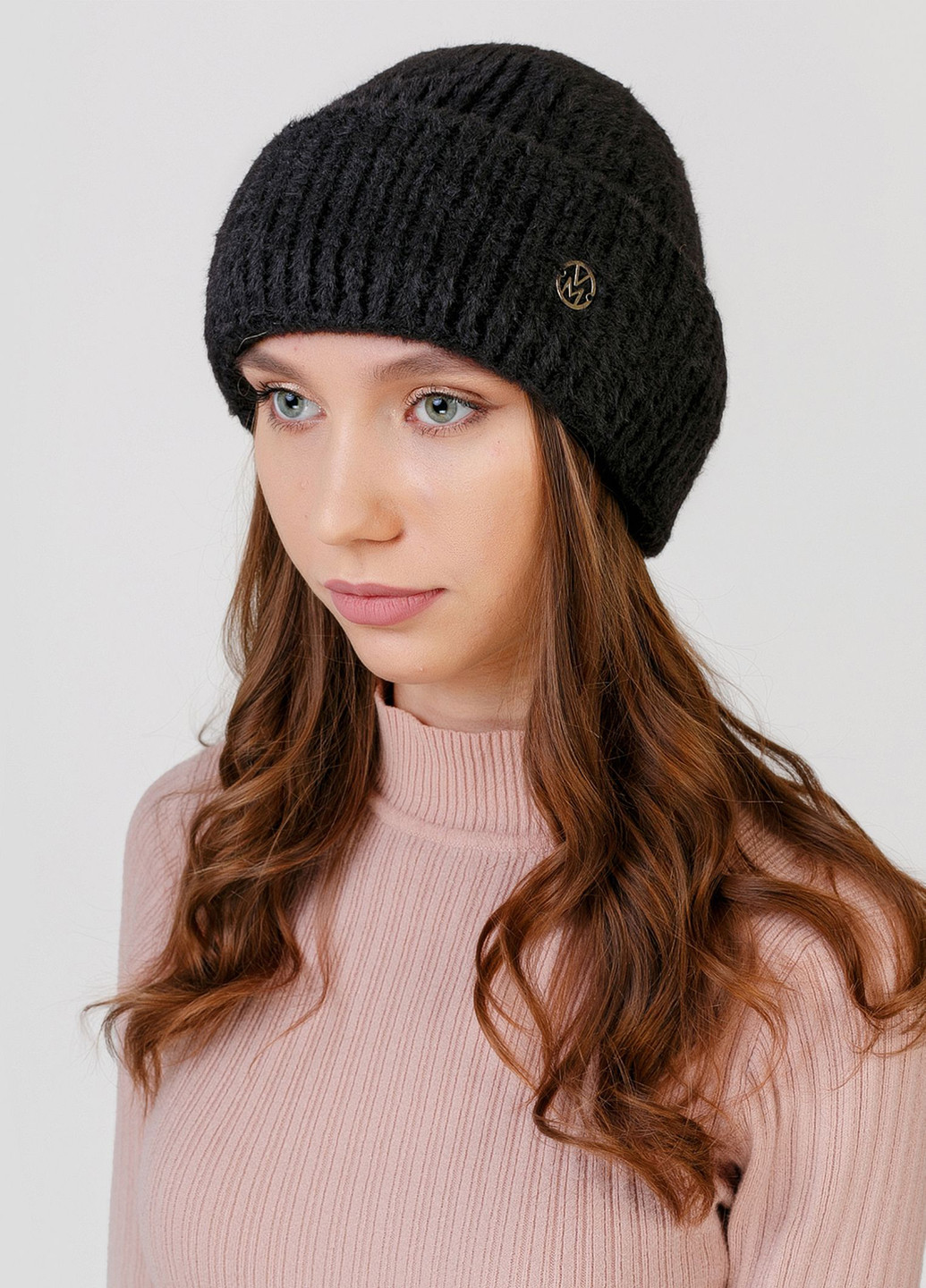 Ангноровая зимняя теплая женская шапка без подкладки 330225 Merlini (254281128)