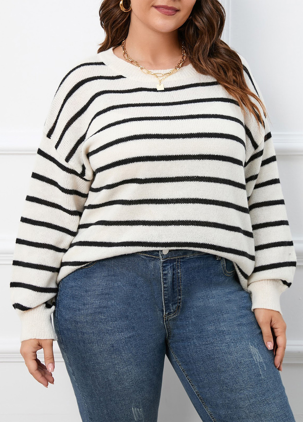 Чорно-білий демісезонний джемпер SHEIN