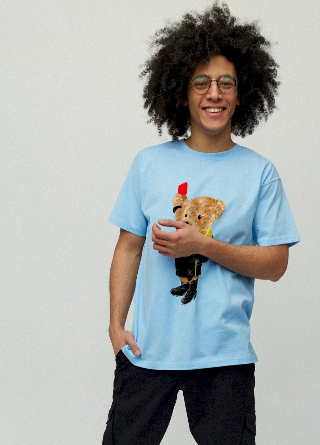 Голубая футболка мужская YAPPI