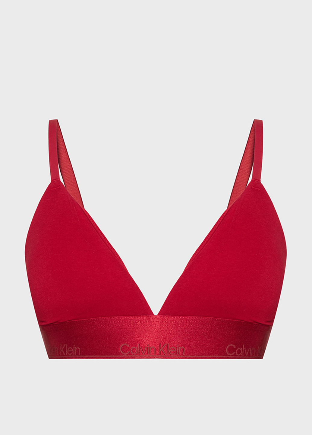 Красный бралетт бюстгальтер Calvin Klein без косточек хлопок