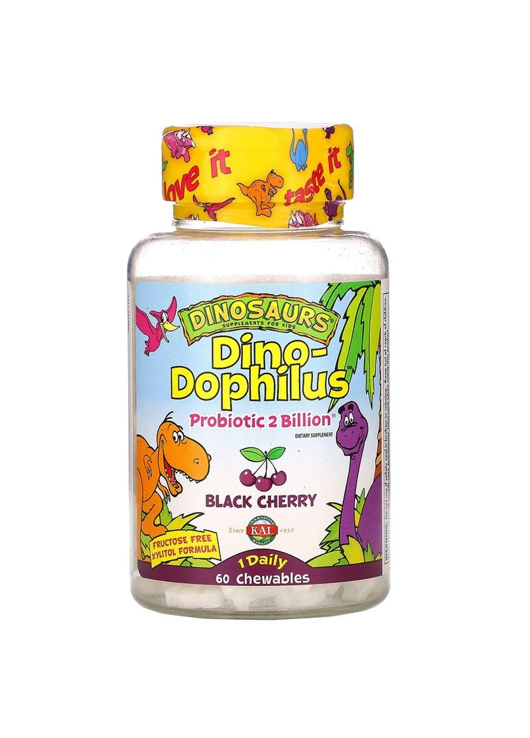Пробіотикии Dinosaurs Dino-Dophilus Probiotic 2 Billion 60 жувальних таблеток KAL (255410228)