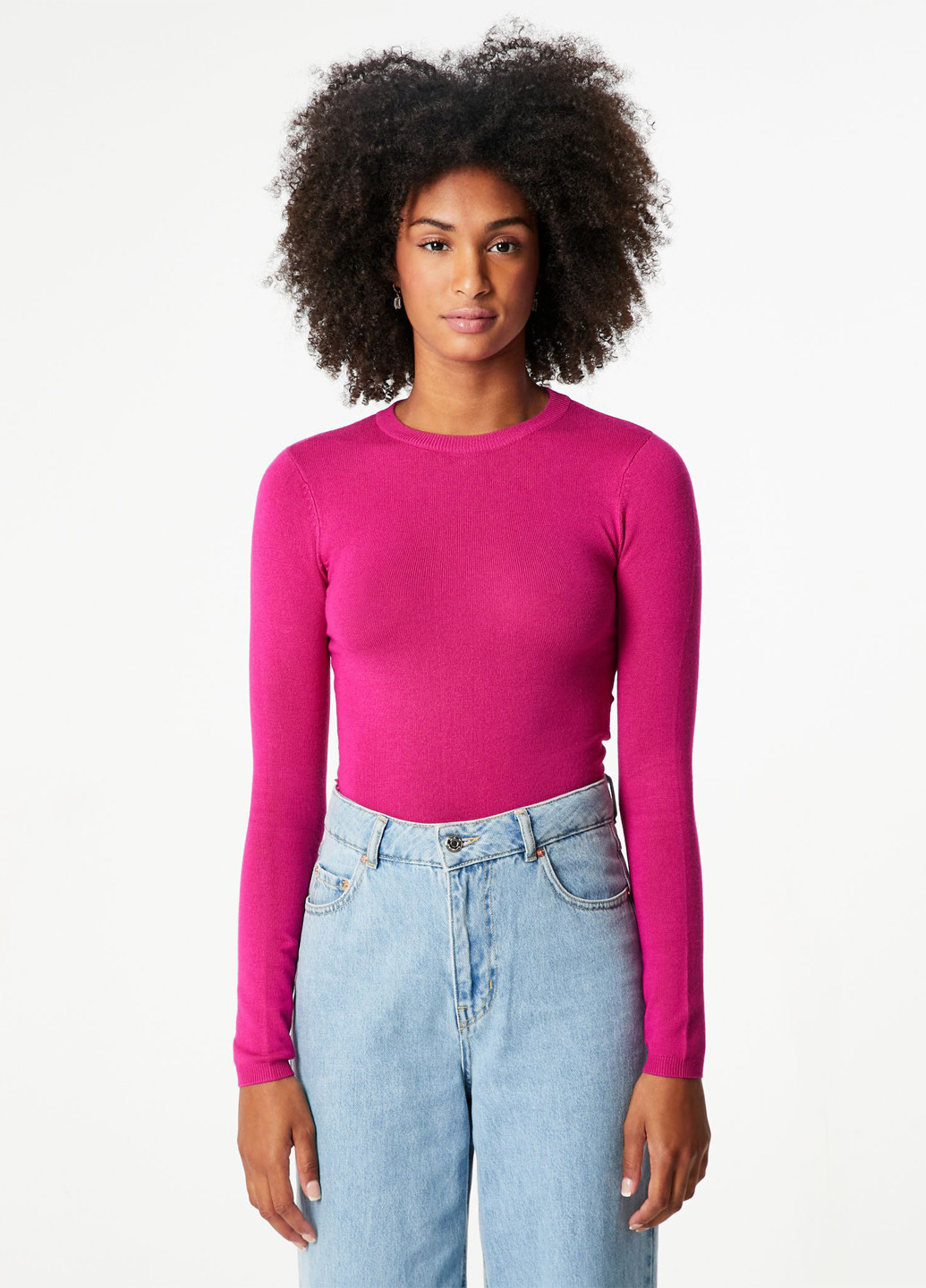 Фуксиновий (колору Фукія) демісезонний джемпер джемпер Jennyfer