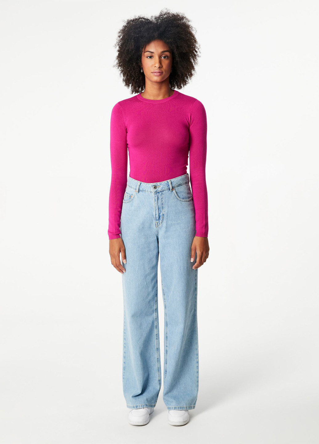 Фуксиновий (колору Фукія) демісезонний джемпер джемпер Jennyfer