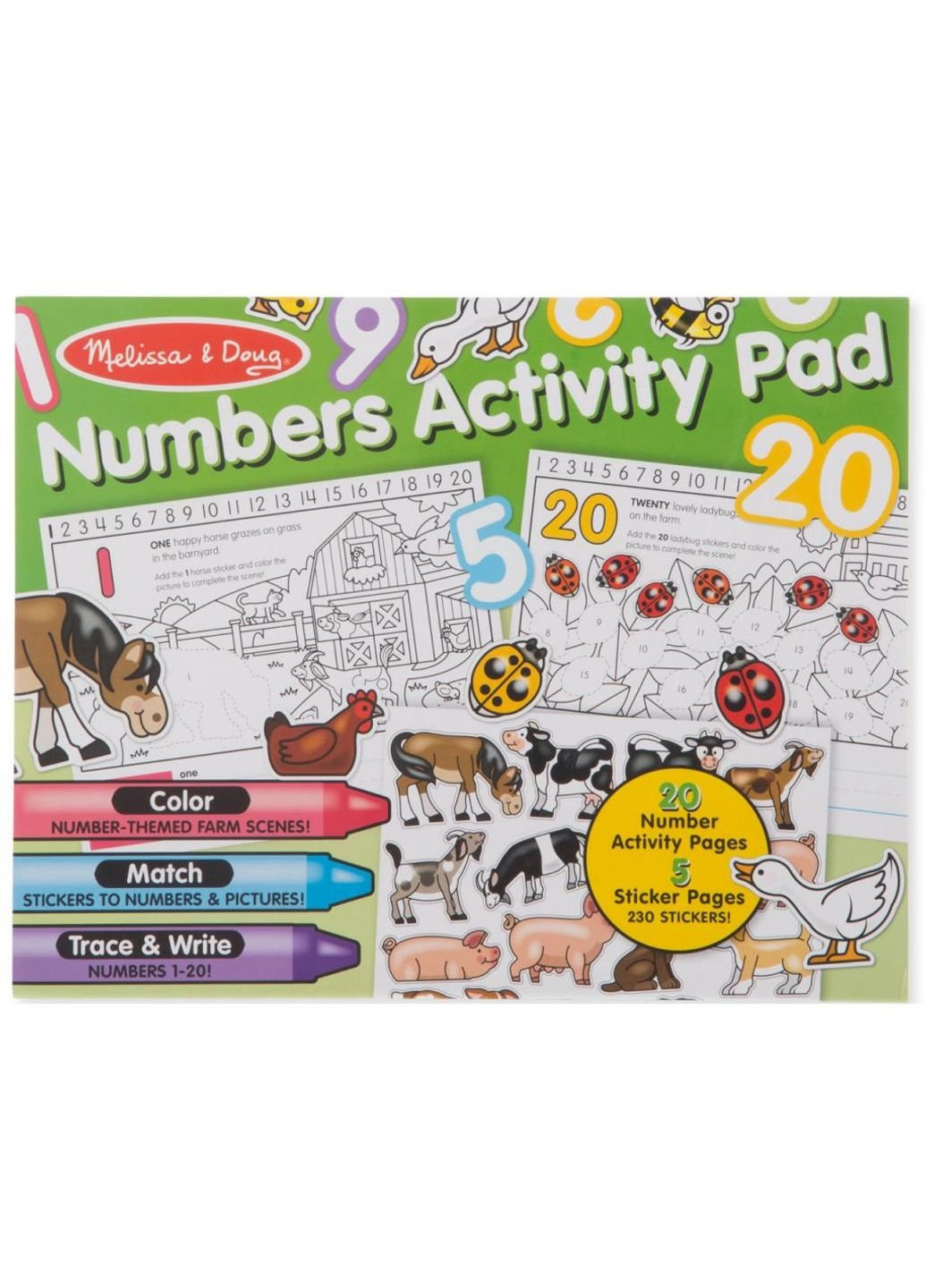 Набор для творчества Альбом раскрасок-наклеек Цифры (MD8566) Melissa&Doug (249598774)