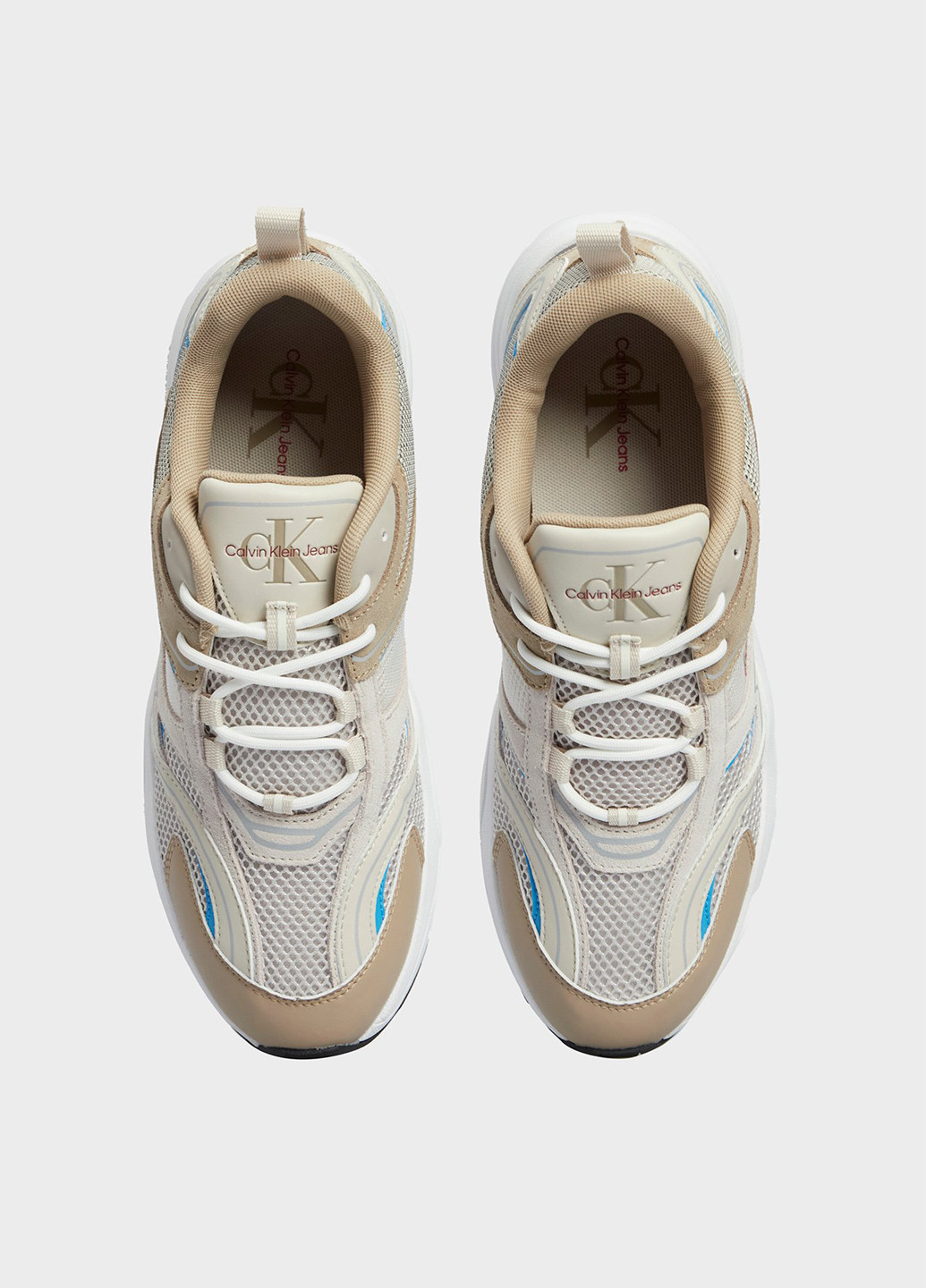 Бежевые всесезонные кроссовки Calvin Klein Jeans